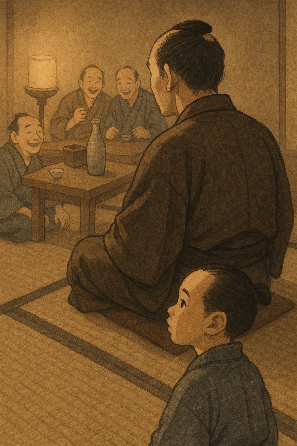 Son growing up watching his father