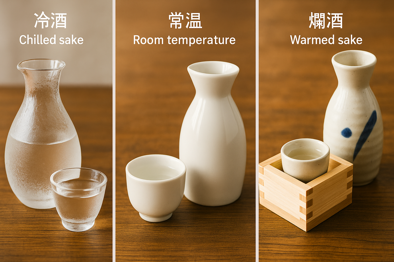 Sake at different temperatures